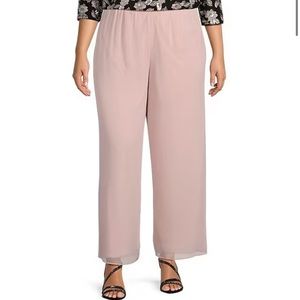 Alex Evenings Plus Size Silky Chiffon Pants